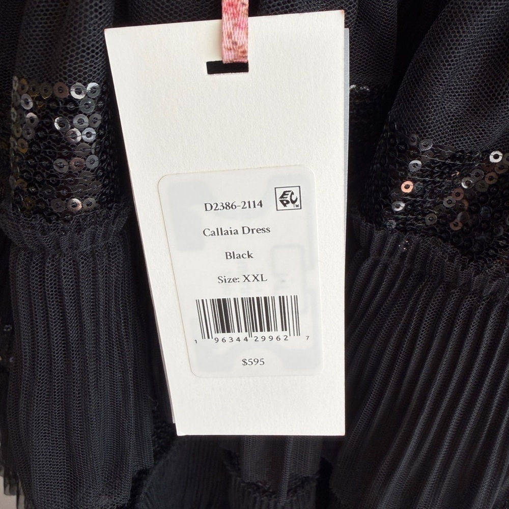 LOVESHACKFANCY Callaia Dress in Black - Picture 13 of 14